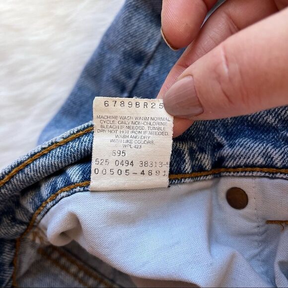 Vintage 90s Levis 505 Regular Fit Straight Leg USA Made Distressed Faded 36X30 - Picture 10 of 12